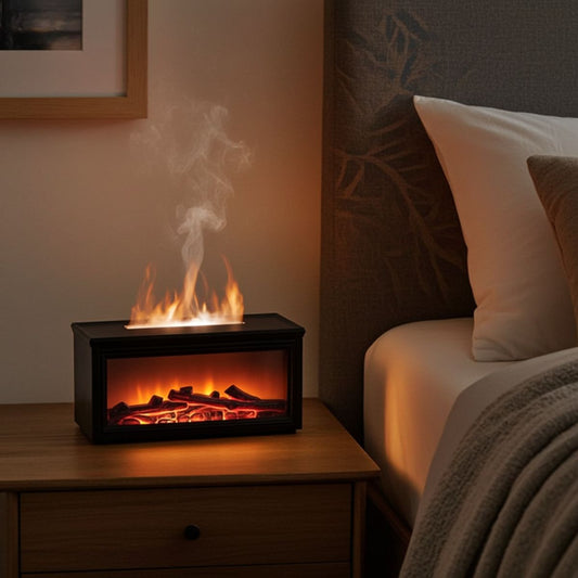 Fireplace Effect Essential Oil Diffuser with Remote Control - Spencer Vibes