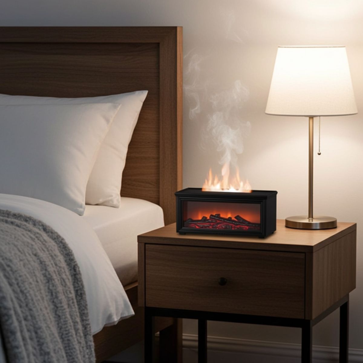 Fireplace Effect Essential Oil Diffuser with Remote Control - Spencer Vibes