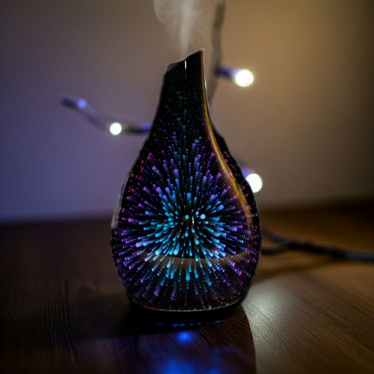 Infinity Mirror Aroma Diffuser – 3D LED Effect (USB) - Spencer Vibes