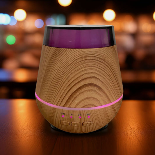Wood-Effect Aroma Diffuser – Natural Oak Finish (USB) - Spencer Vibes