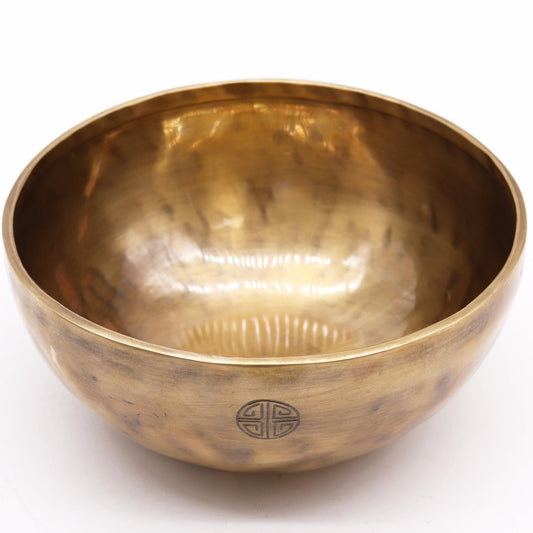 Extra Large Nepalese Moon Singing Bowl – 22cm Hand-Hammered Bronze