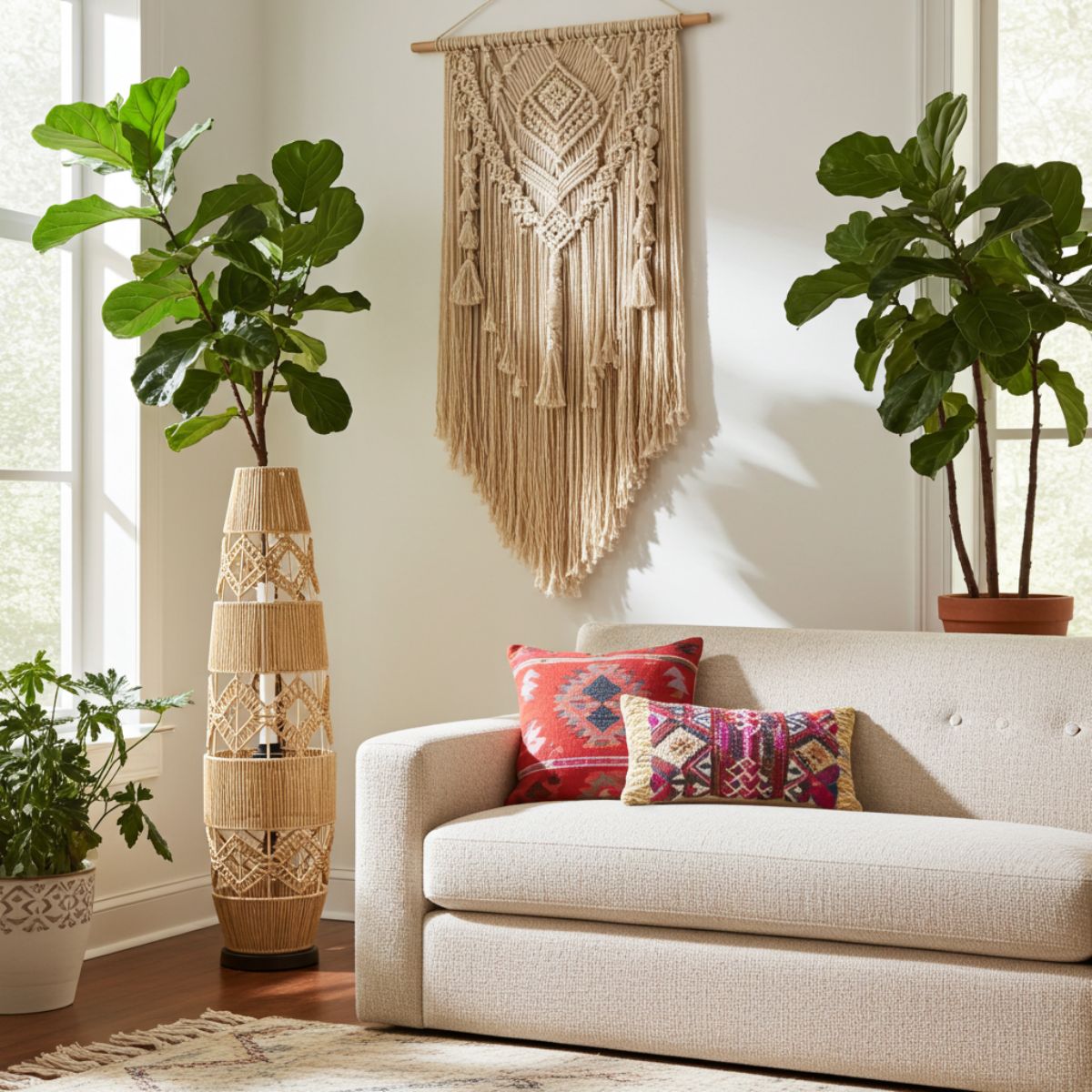 The Rattan Totem Floor Lamp: An Artisan Pillar of Light - Spencer Vibes