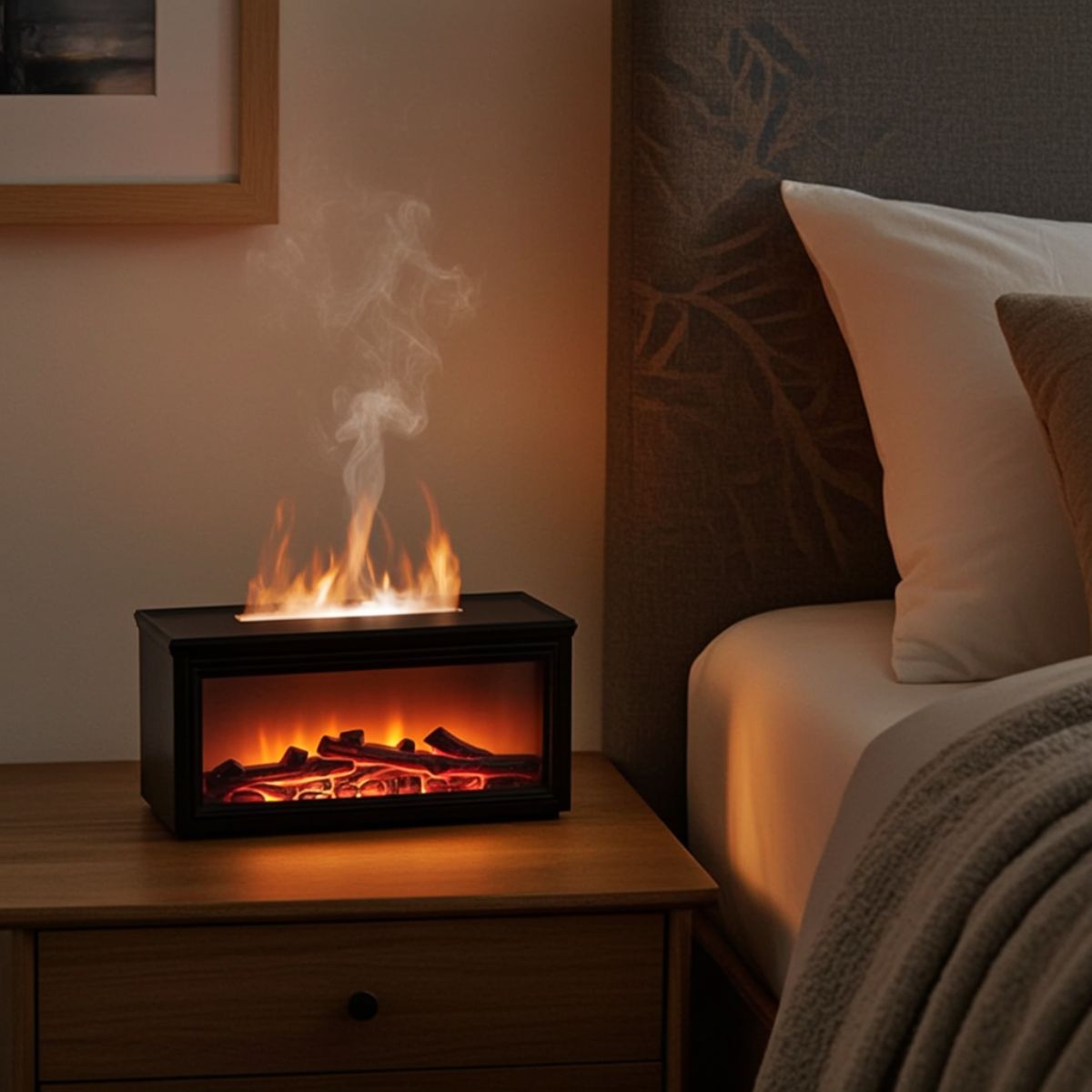 Fireplace Effect Essential Oil Diffuser with Remote Control - Spencer Vibes