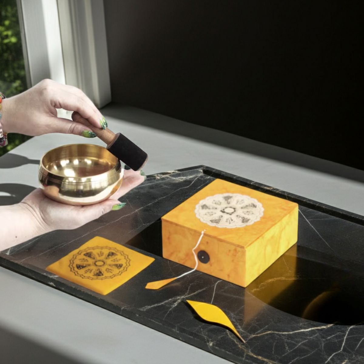 Tibetan Singing Bowl Set – Chakra Meditation Bowl for Sound Healing - Spencer Vibes