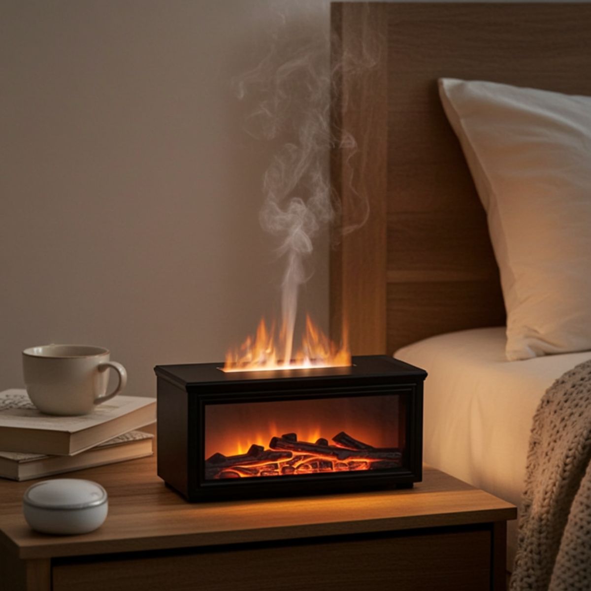 Fireplace Effect Essential Oil Diffuser with Remote Control - Spencer Vibes