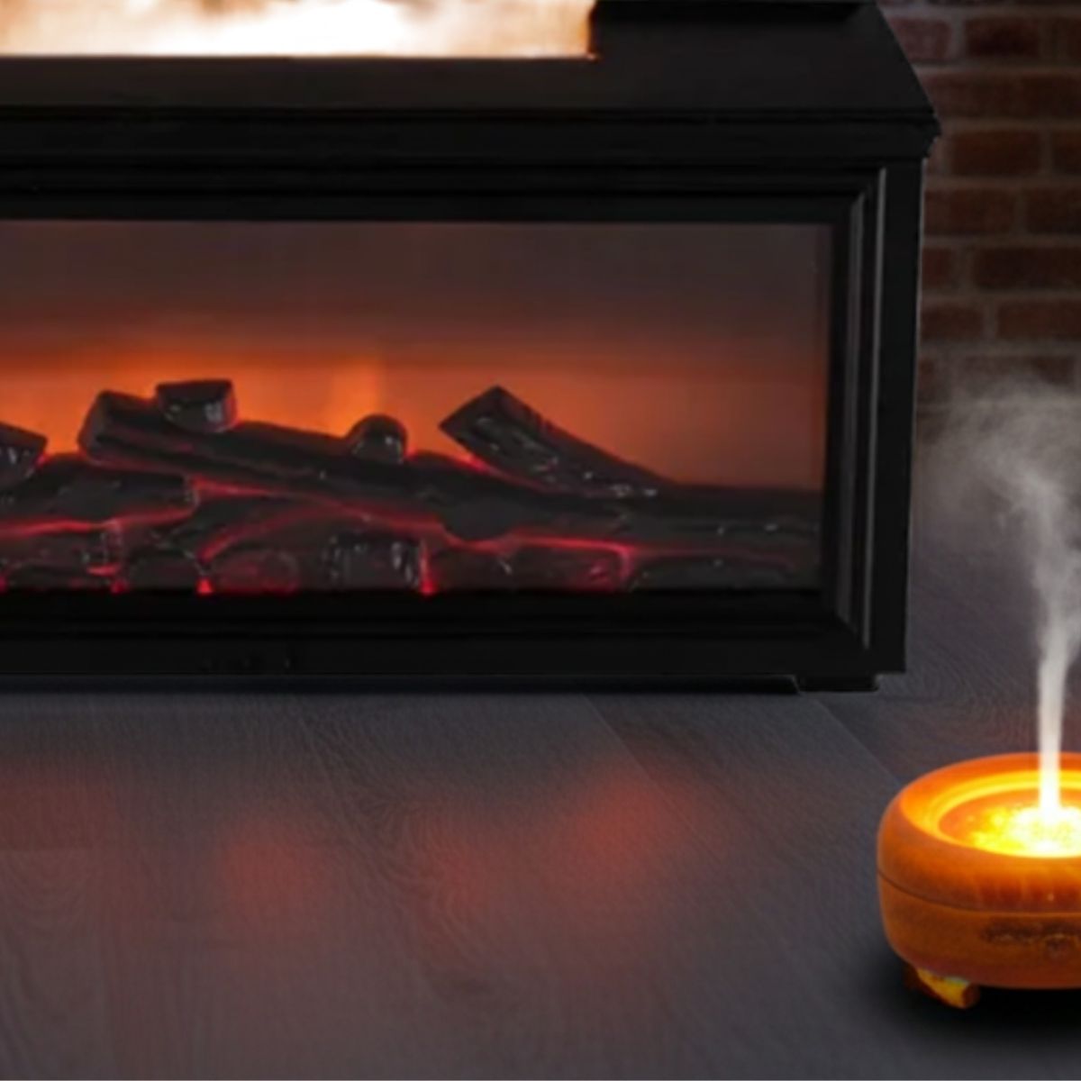 Fireplace Effect Essential Oil Diffuser with Remote Control - Spencer Vibes