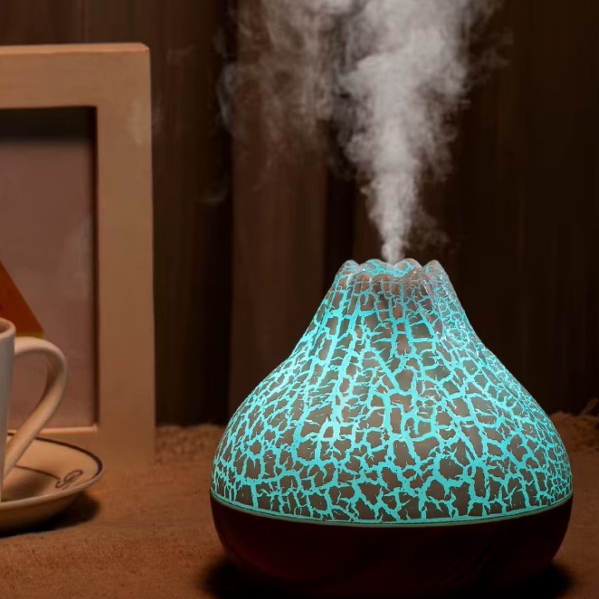 300ml Volcano Humidifier with RGB Colourful Lights - Spencer Vibes