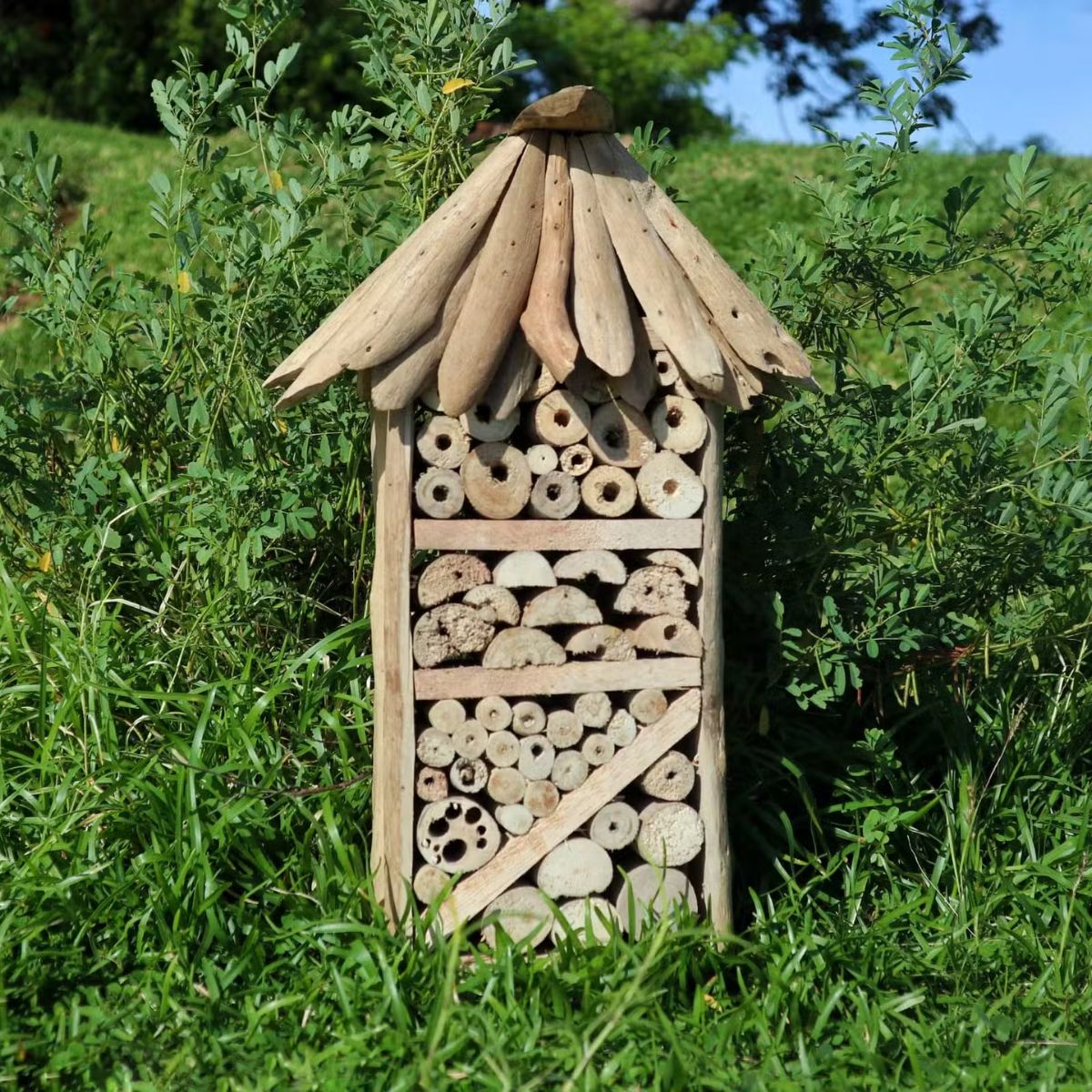 Driftwood Birdbox & Bee Insect Box | Handmade Garden House