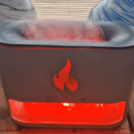 Himalayan Salt & Flame Effect Aroma Diffuser – Arctic White