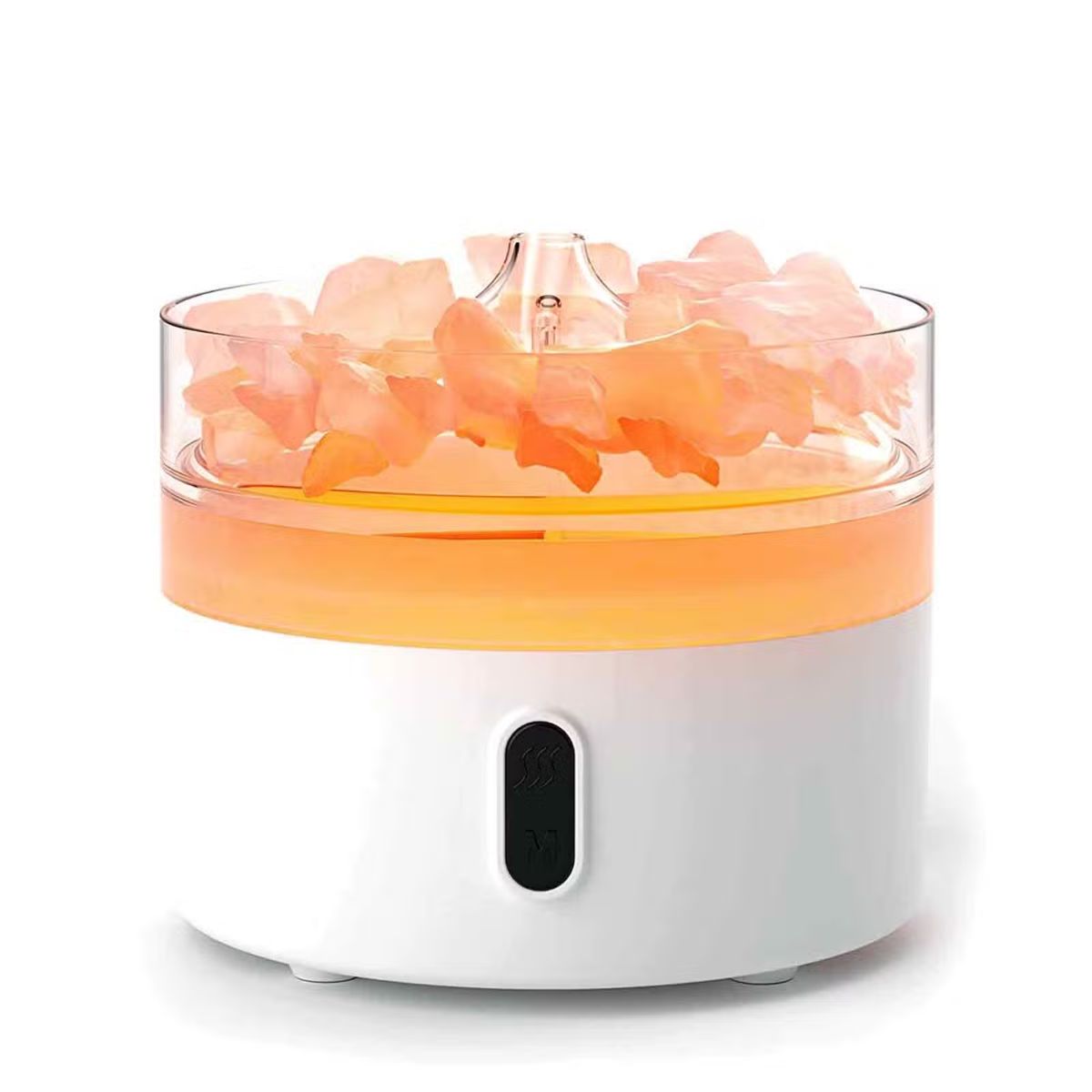 Himalayan Salt & Flame Effect Aroma Diffuser – Arctic White