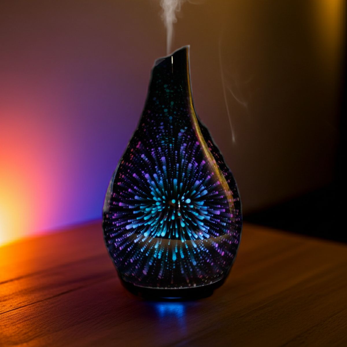 Infinity Mirror Aroma Diffuser – 3D LED Effect (USB) - Spencer Vibes