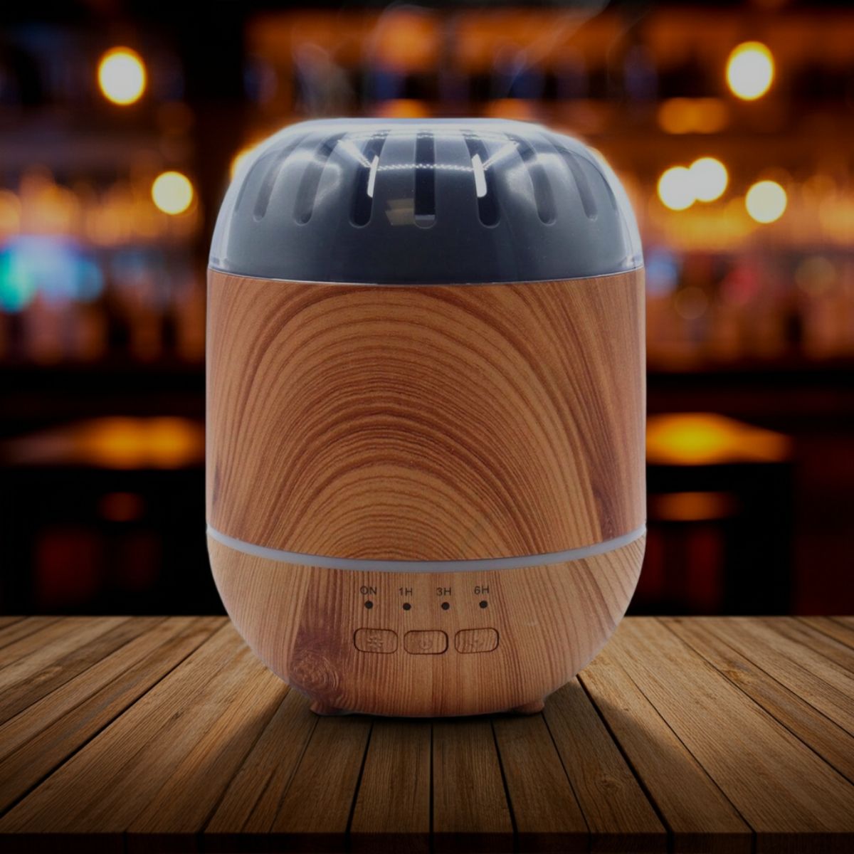 Nordic Minimalist Ultrasonic Aroma Diffuser – Wood Effect - Spencer Vibes