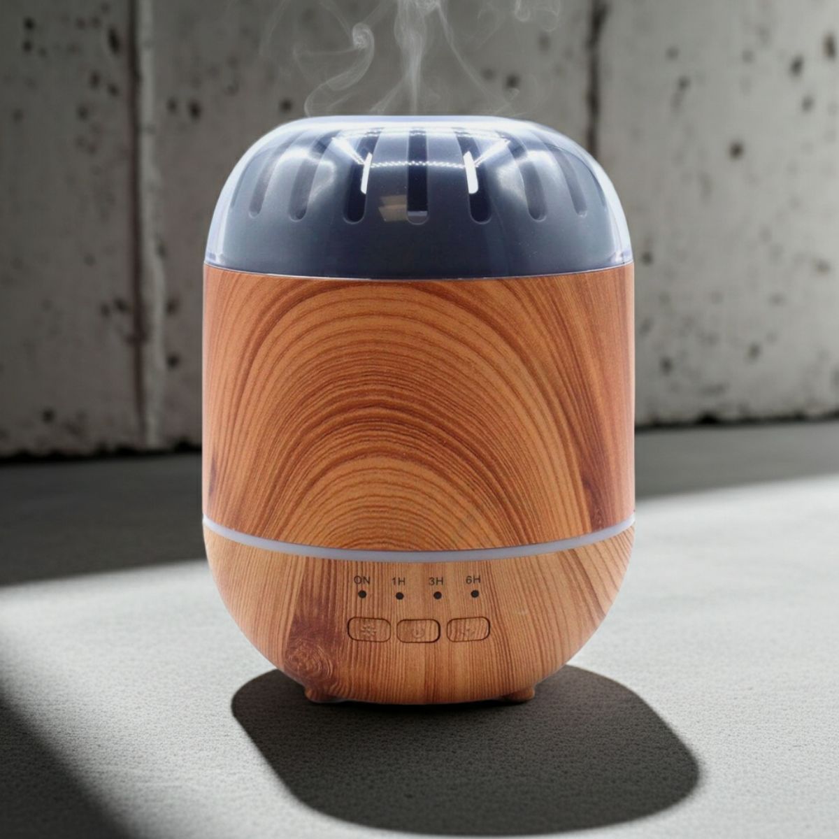 Nordic Minimalist Ultrasonic Aroma Diffuser – Wood Effect - Spencer Vibes