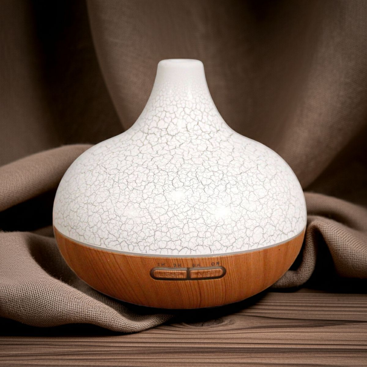 Pearlescent Shell Aroma Diffuser – Iridescent Glass Effect (USB) - Spencer Vibes