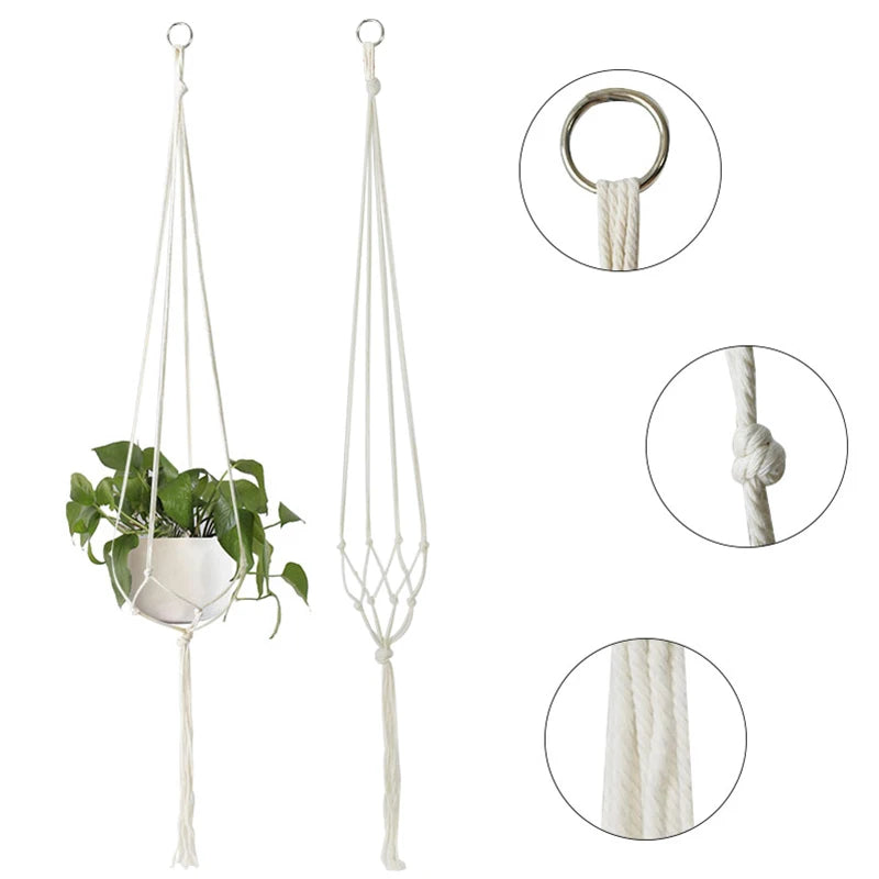 Handmade Macrame Plant Hanger Baskets - Spencer Vibes