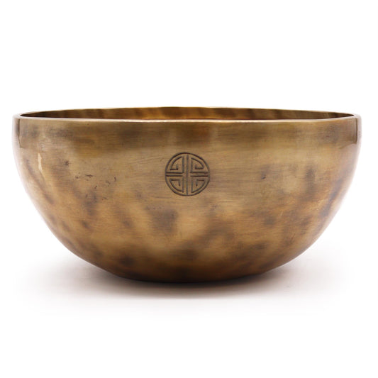 Extra Large Nepalese Moon Singing Bowl – 22cm Hand-Hammered Bronze