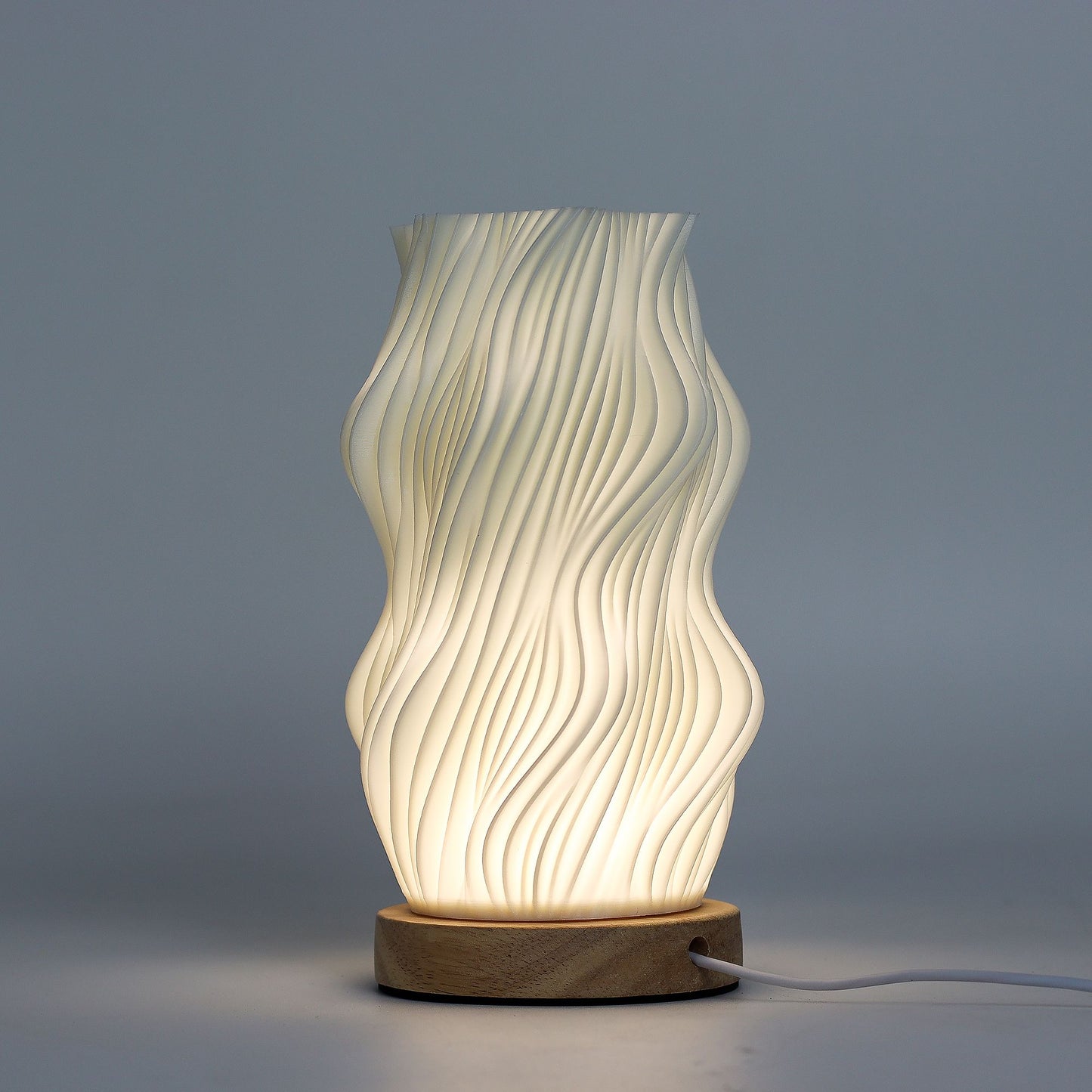 Star Twisted New Wave LED Lamp – Sculptural Wave Glow