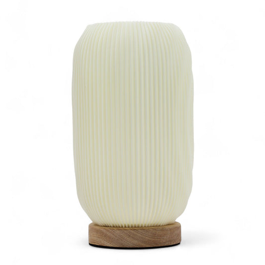 Modern Twisted New Wave LED Lamp – Vertical Ribbed Glow