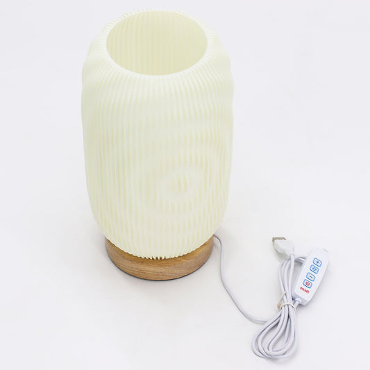 Modern Twisted New Wave LED Lamp – Vertical Ribbed Glow