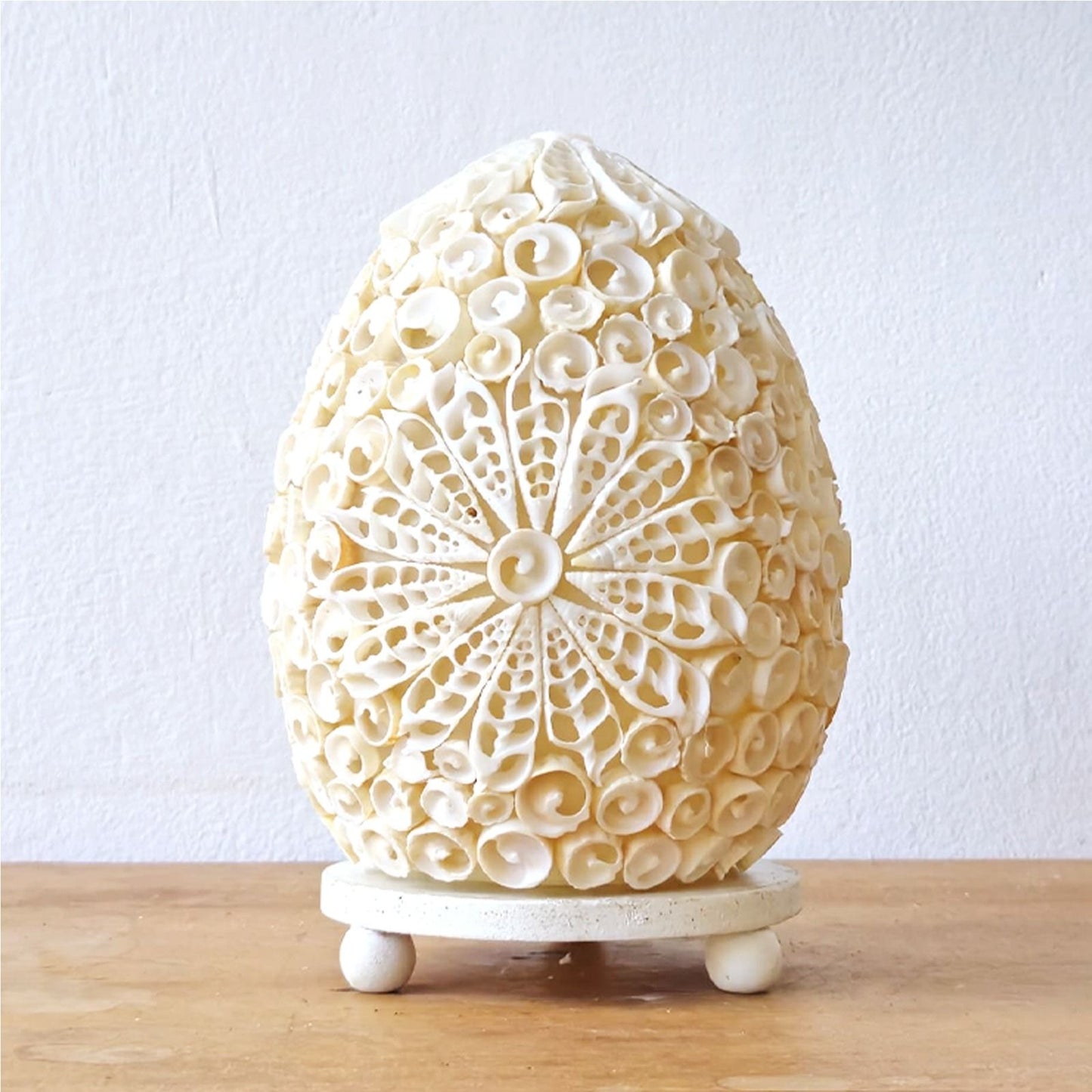 Boho Sea Shell Cut Art Oval Lamp