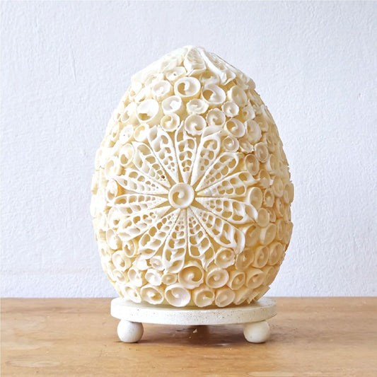 Boho Sea Shell Cut Art Oval Lamp