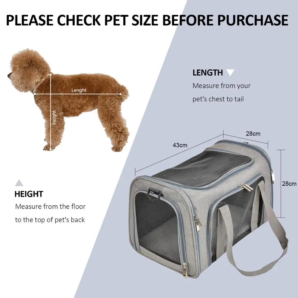 Dog Carrier Backpack | Soft-Sided Pet Travel Bag with Mesh Panels - Image 3