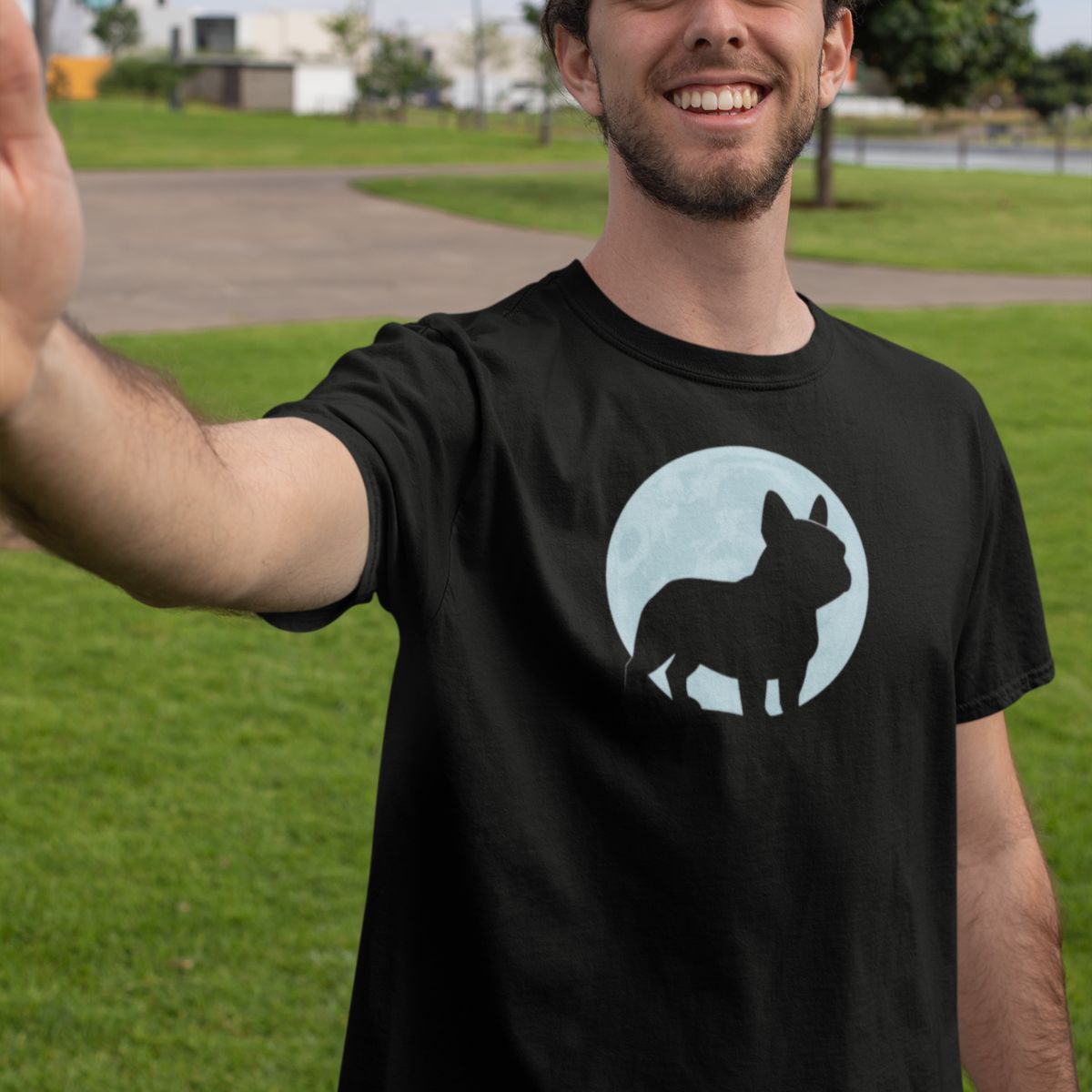 French Bulldog Moon Silhouette T-Shirt | Dog Lover Tee