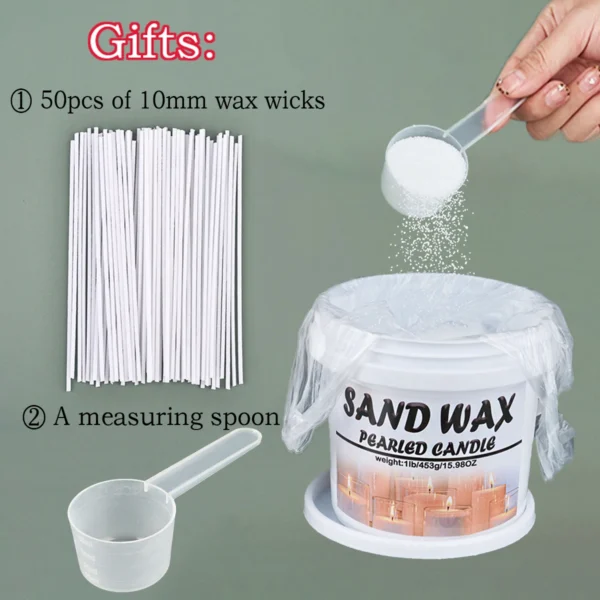 Snowflake Candle Sand 1lb | DIY Candle Making Kit - Image 4