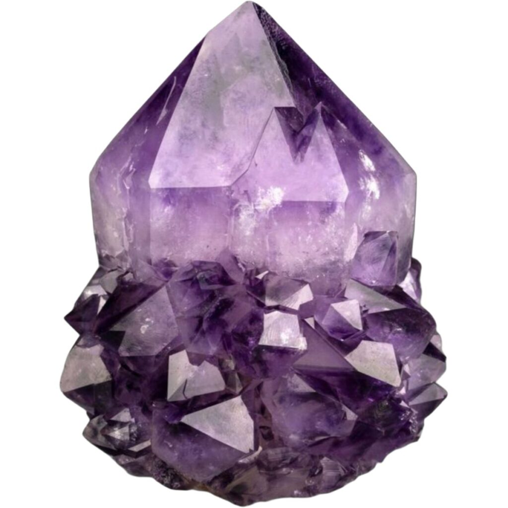 image of Amethyst, often linked with serenity and emotional balance. Its soft purple hue reflects the quiet clarity many of us crave when life feels noisy.