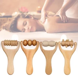 Wooden Neck Roller Massager | Natural Relaxation Massage Tool
