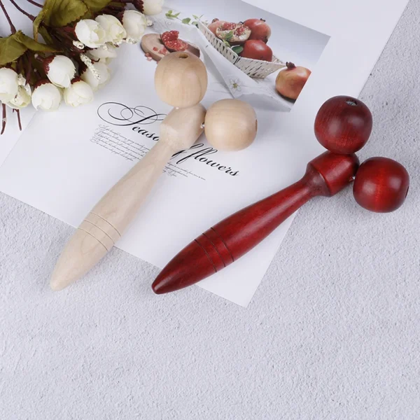 Wooden Face Roller Massager | Natural Relaxation Tool - Image 2