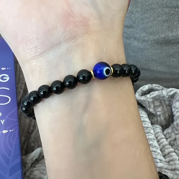 Evil Eye Black Tourmaline Bracelet | Mindful Protection Jewellery - Image 3