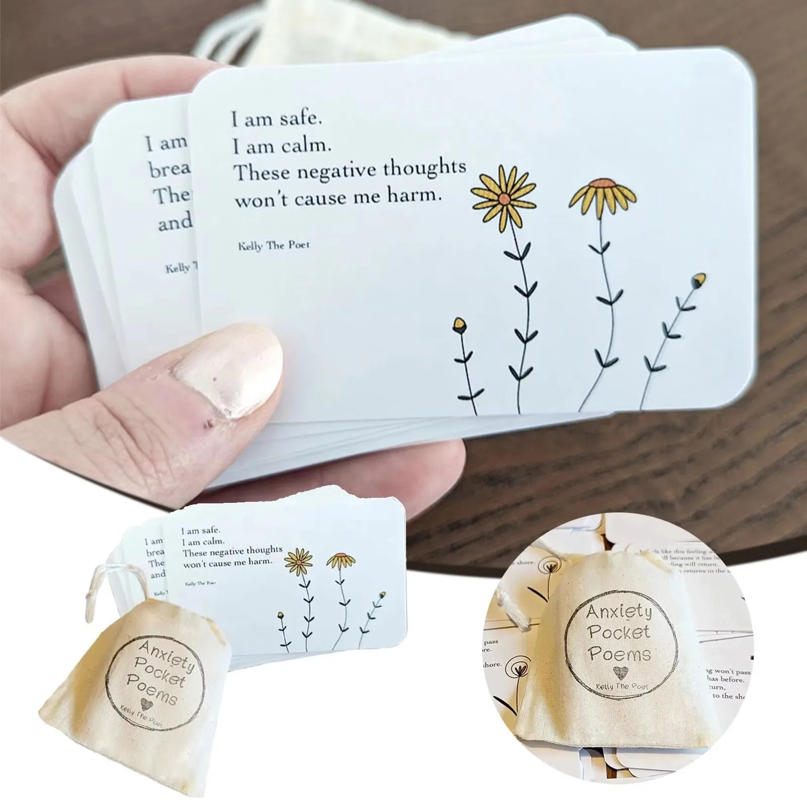 Anxiety Relief Affirmation Cards | Pocket Calm & Mindfulness Pack