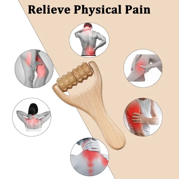 Wooden Neck Roller Massager | Natural Relaxation Massage Tool - Image 6