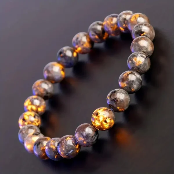 Natural Flame Stone Bracelet | Yooperlite UV Reactive Jewellery - Image 4