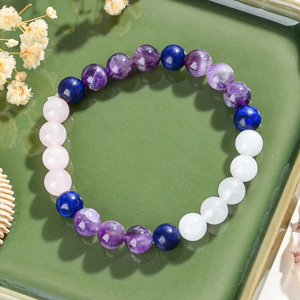 Natural Amethyst Healing Bracelet | Calming Crystal Jewellery - Image 2