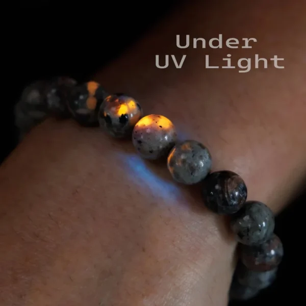 Natural Flame Stone Bracelet | Yooperlite UV Reactive Jewellery - Image 3