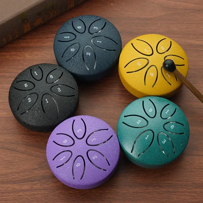 Mini Steel Tongue Drum | 6-Tone Meditation Instrument