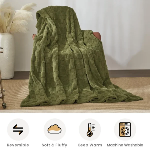 Fleece Sofa Throw Blanket | Soft Cosy Bed & Couch Throw - Image 3