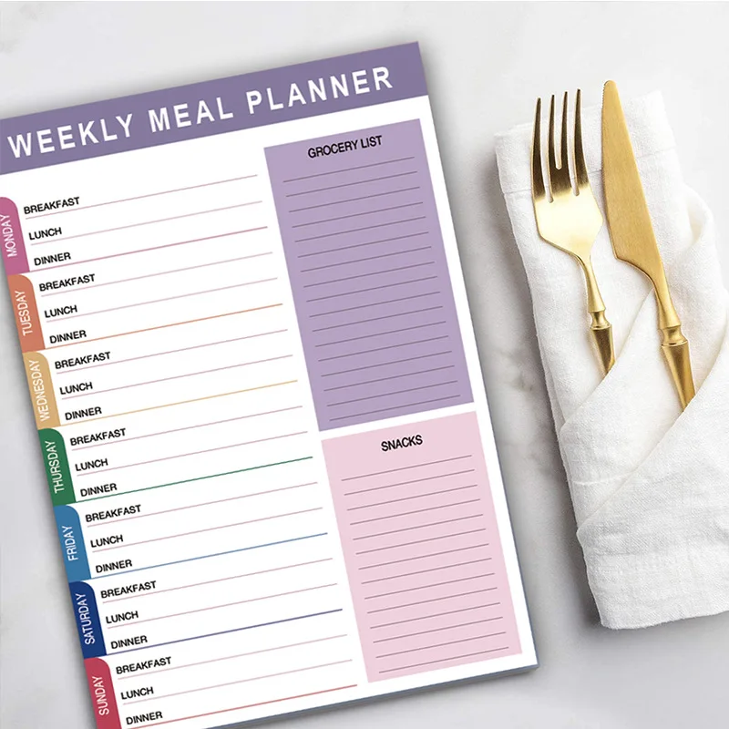 A5 Daily Meal Planner | Weekly Food & Recipe Organiser Notepad - Image 2