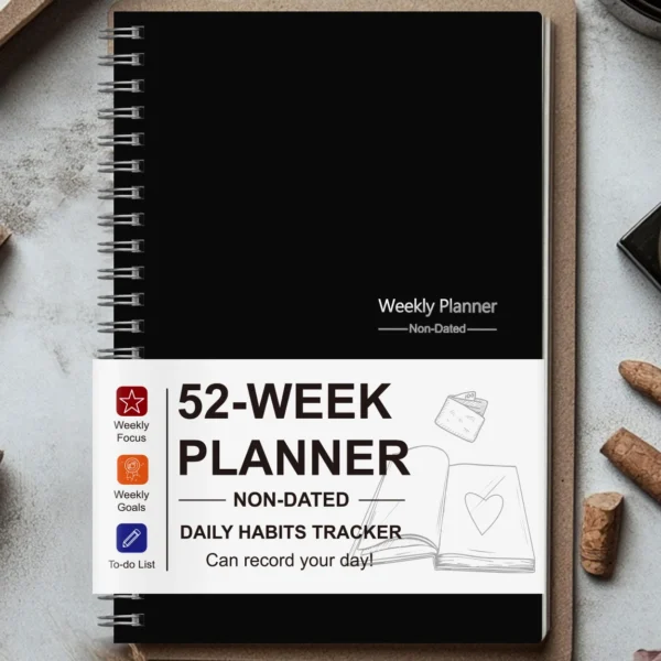 A5 52-Week Undated Weekly Planner – Habit Tracker - Image 5