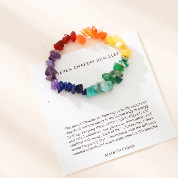 Seven Chakra Bracelet | Natural Stone Mindful Jewellery - Image 2