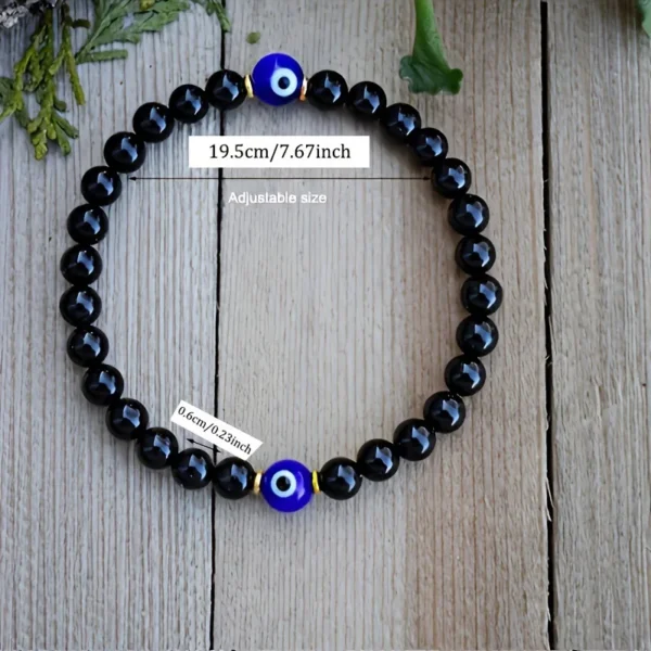 Evil Eye Black Tourmaline Bracelet | Mindful Protection Jewellery - Image 5