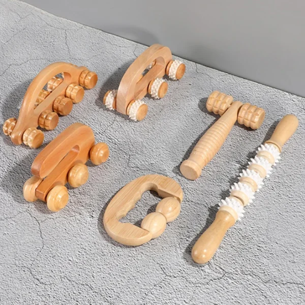 Wooden Massage Roller | Natural Relaxation Tool for Face & Body - Image 4