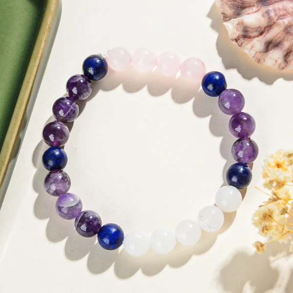 Natural Amethyst Healing Bracelet | Calming Crystal Jewellery - Image 4