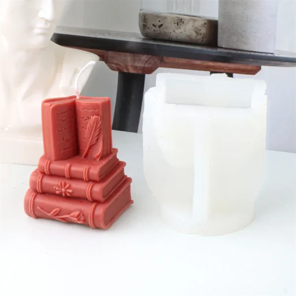 3D Book Candle Mould | Silicone DIY Craft Mould for Candles - Image 6