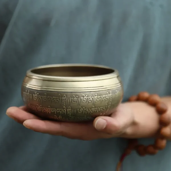 11cm Nepal Singing Bowl | Handmade Brass Meditation Bowl - Image 3