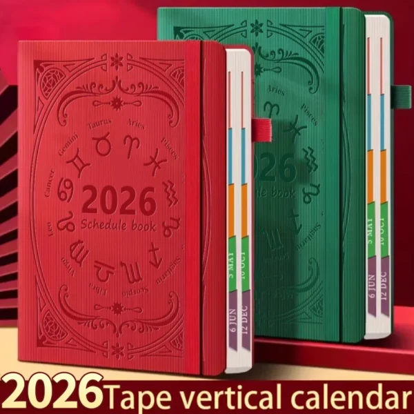 2026 Daily Planner & Calendar Journal – 8 Vibrant Colours