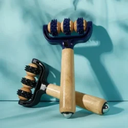 T-Shaped Massage Roller | Portable Wooden Body Massager
