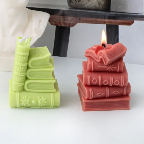 3D Book Candle Mould | Silicone DIY Craft Mould for Candles - Image 2